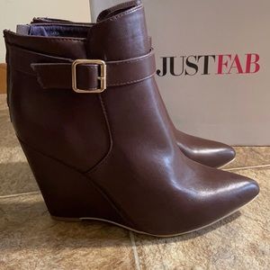 JustFab Taya wedge ankle boots